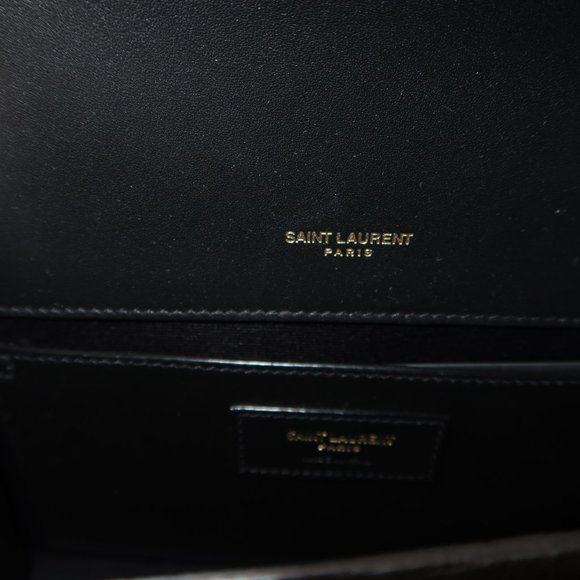 *SOLD* AUTH Saint Laurent Small Sunset Leopard Heart Print Bag In Rouge Fiesta - Picture 3 of 5